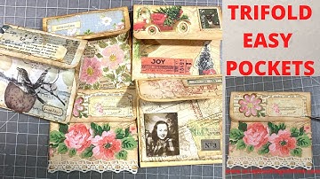 #roxysweeklychallenge | EASY TRIFOLD POCKETS WITH JOURNALING SPOTS |TUTORIAL