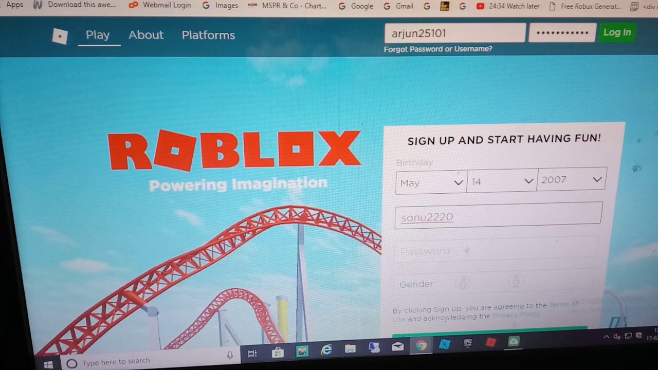 Roblox Login Picture