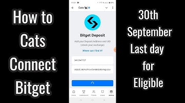 Cats Airdrop Withdrawal Bitget Cats Deposit Address & UID |How to connect Cats to Bitget Exchange