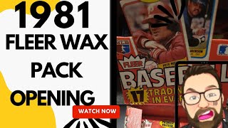 Opening Two Packs of 1981 Fleer Baseball Cards!