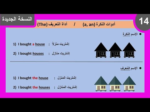 شرح الفرق بين A An The ادوات النكرة والمعرفة قواعد اللغة الانجليزية