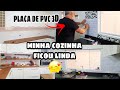 TOUR NA MINHA COZINHA NOVA PLANEJADA | COLOCAMOS PLACA DE PVC 3D | Lúcia Leão