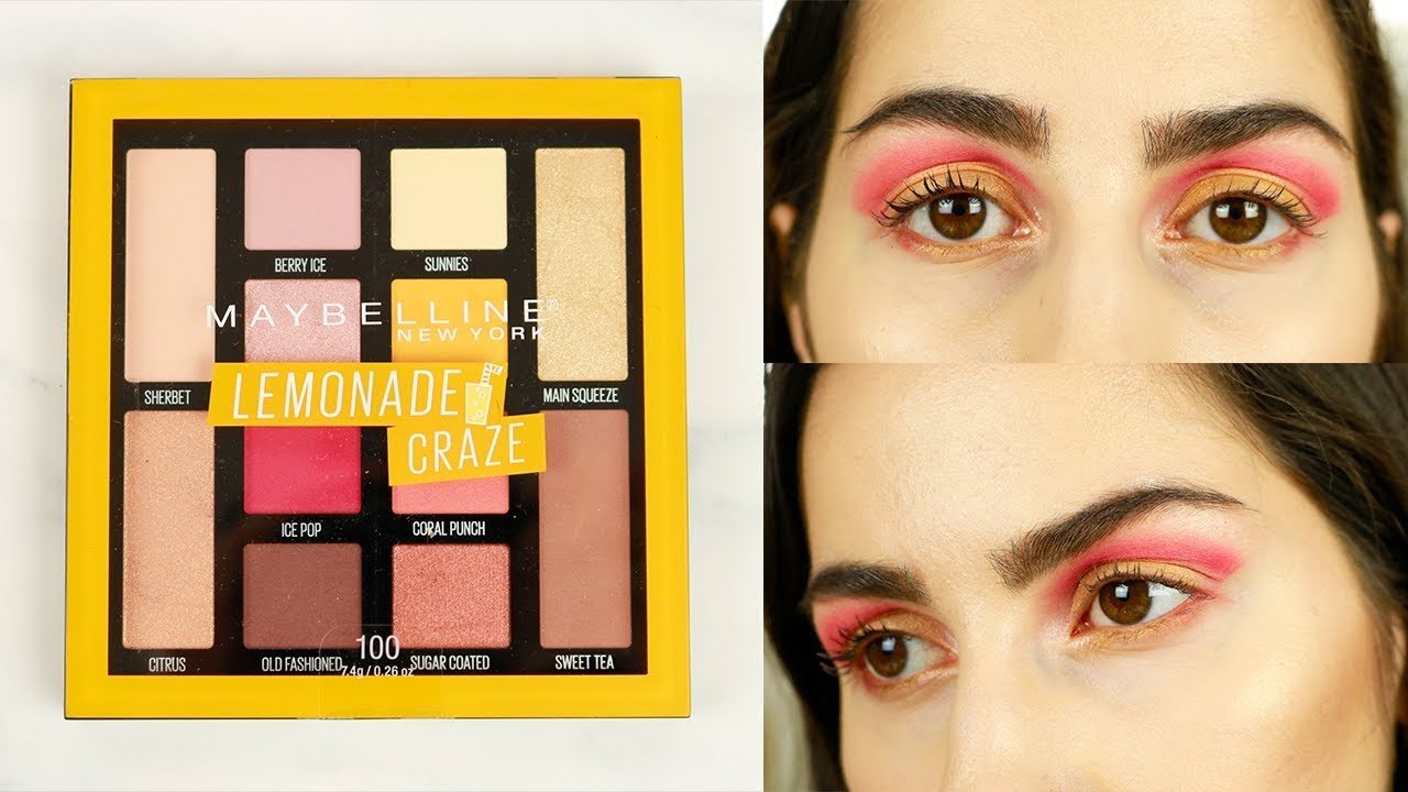 MAYBELLINE LEMONADE CRAZE 3 LOOKS 1 PALETTE TUTORIAL | QUEENSHIRIN