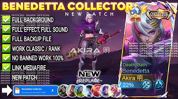 UPDATE Script Skin Benedetta Collector - Death Oath No Password | Full Effect Voice | Patch Terbaru