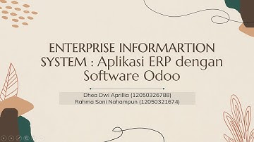 PENJELASAN MENGENAI APLIKASI ERP DAN CARA MENGGUNAKAN APLIKASI ODOO