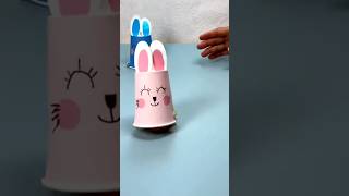 DIY Beautiful Paper Cup Rabbit Moving Toy