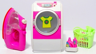 Toy Washing Machine with Iron Laundry Playset Unboxing and Review