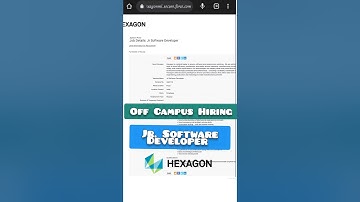 Jr Software developer job Opportunity | #freshersjobs #offcampushiring2022