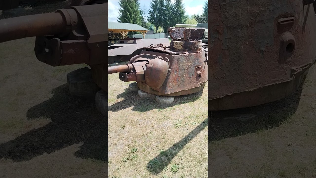 Turret from Soviet WW2 era T-34 tank at White Eagle Military History Museum in Poland