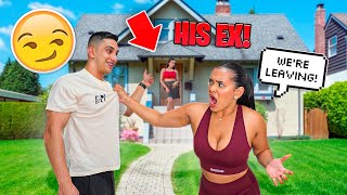 I Took My Girlfriend To My EX Girlfriends house! *ALMOST BROKE UP*