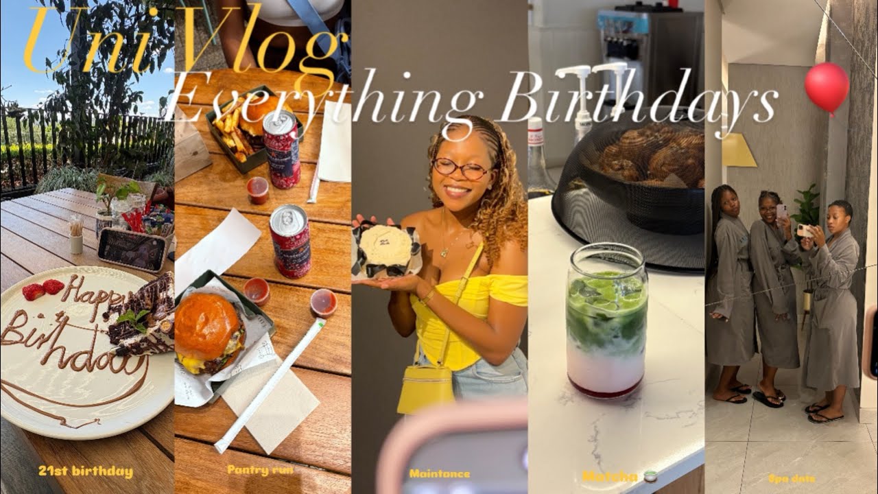 UNI VLOG:21st Birthday Celebration,LifeDaySpa,Matcha 🍵, Solo Date,Valentines, Drinks etc #birthday 