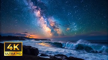 Deep Sleeping 5 Hours - Fall Asleep with Night Ocean Waves  | Soothing Sea Sounds ASMR