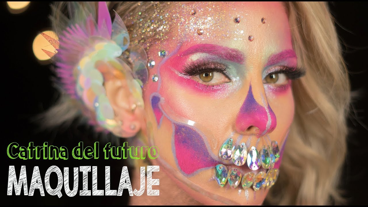 Tutorial de maquillaje de catrina futurista para día de muertos!!! - RM