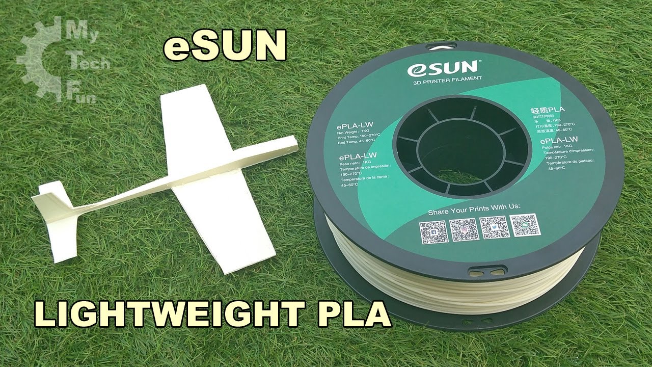 eSun ePLA-LW (Lightweight PLA) for model airplanes - printability and  strength tests 