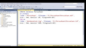 Membuat Basis Data SQL Server 2017
