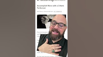 Feeling overwhelmed by your to-do list? Try selecting just three tasks to focus on at a time. Not o