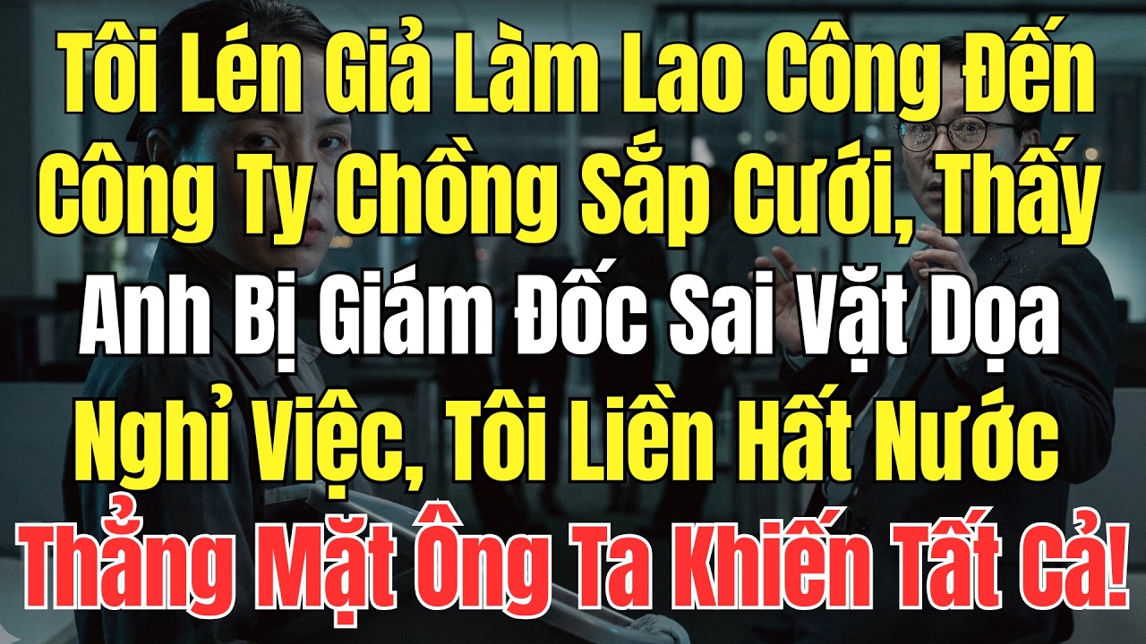 Tôi Lén Giả Làm Lao Công Đến Công Ty Chồng Sắp Cưới, Thấy Anh Bị Giám Đốc Sai Vặt, Tôi Liền Hất Nước