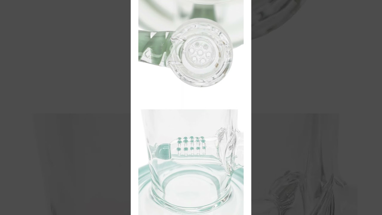 MK100 Glass Double Perc Straightshooter Bong