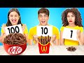 100 LAYERS FOOD CHALLENGE || Giant VS Tiny Food For 24 Hours by 123 Go! CHALLENGE