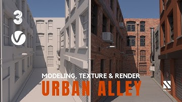 Modeling,Texture&Render Urban Alley | Autodesk3dsMax/Vray