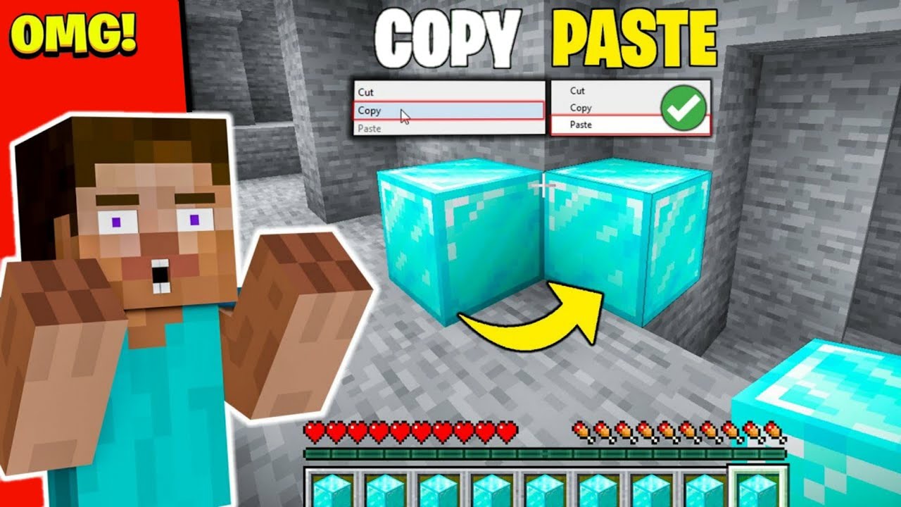 Minecraft but you can copy and paste anything, Minecraft but, minecraft hin...