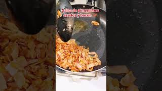 #salsa de #pimenton #asado con #tocineta