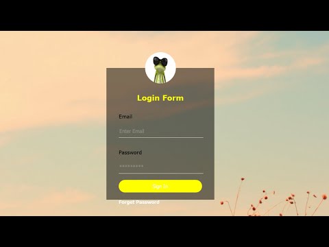 Transparent Login Form | HTML | CSS