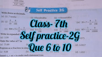 new learning composite mathematics class7 self practice 2g |  schand math class 7 solutions chapter2
