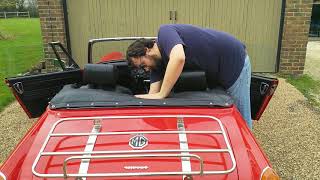 How to lower the roof in a MG Midget(Austin Healey Sprite) made in 1966 and after.