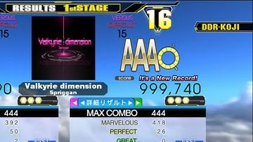 [DDR A] Valkyrie dimension [Single-DIFFICULT] 999,740 PFC by DDR-KOJI