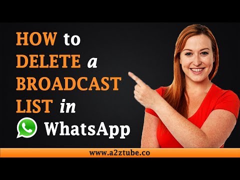 Whatsapp에서 방송 목록을 삭제하는 방법