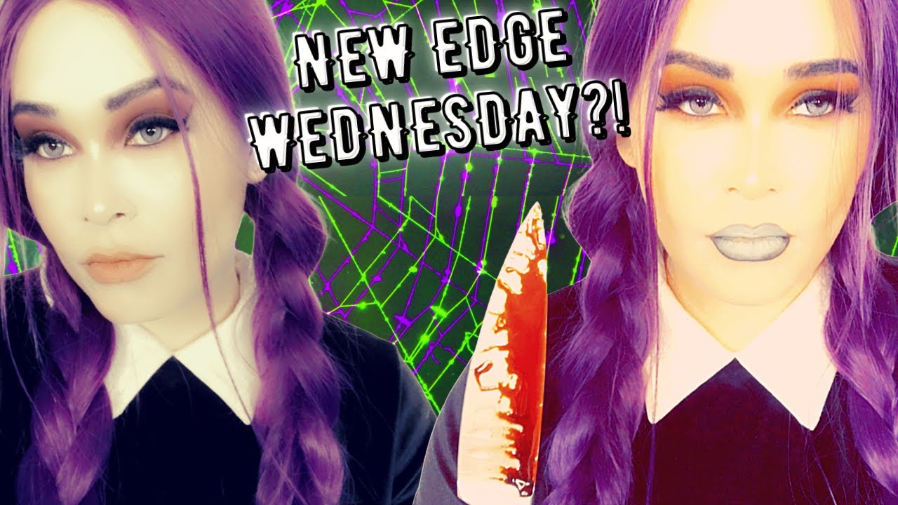 WEDNESDAY ADDAMS Glam Neon Ombre Lip Makeup Tutorial Halloween 2020 ...