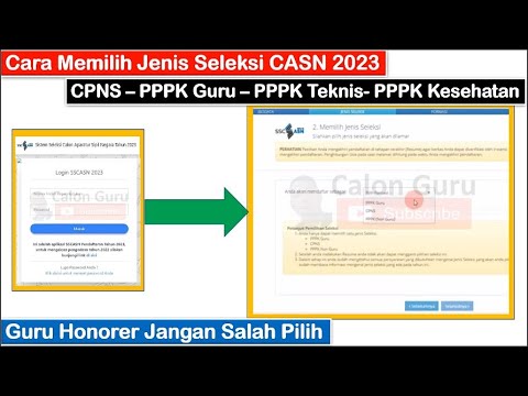 LIVE Cara Memilih Formasi CPNS &amp; PPPK 2023 ~ Memilih Jenis Seleksi CPNS dan PPPK di SSCASN.BKN.GO.ID