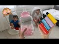 Eylül Dev Biberona Renkli Sular Doldurdu | fun kids video