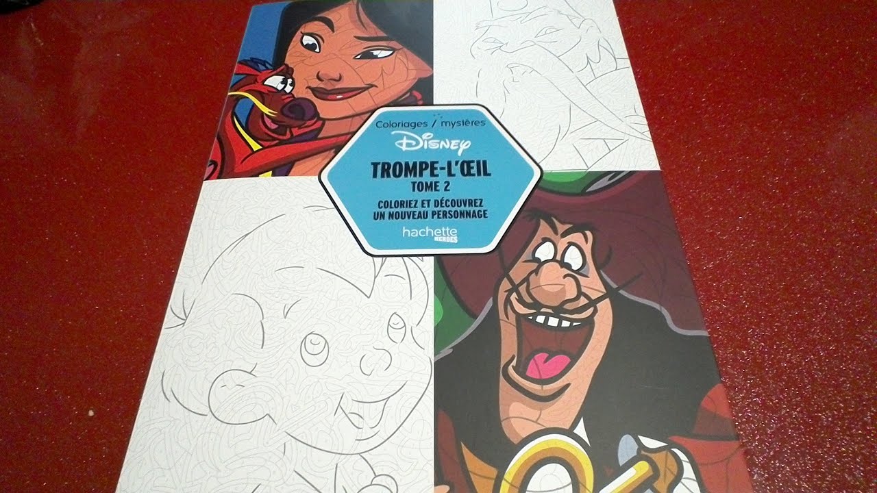coloriage trompe l'oeil avec moi dans le tome 2 Disney colo 60 nhesitez