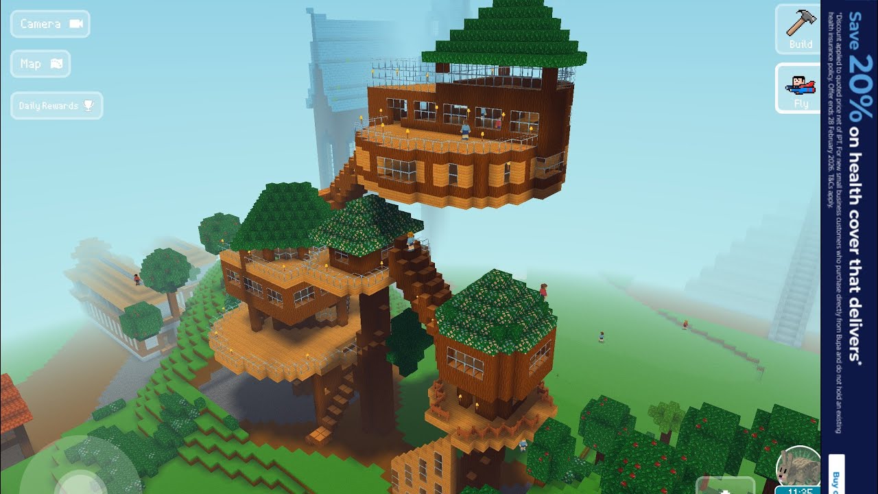 Block craft 3D building simulator treehouse