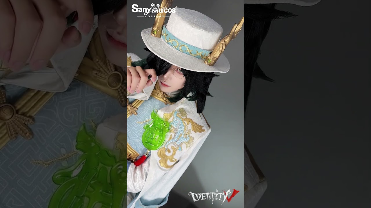 IdentityV Wu Chang skin Qilin Merchant cosplay costume showcase🤍🤍🤍💚 #sanymucos #costume