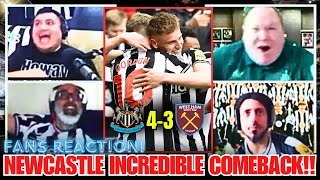 Newcastle Fans MENTAL Reaction to Newcastle 4-3 West Ham | PREMIER LEAGUE