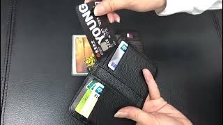 Portable Super Slim Soft Wallet PU Leather Mini Credit Card Wallet screenshot 5