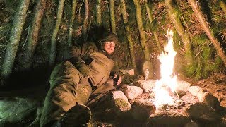 3 Days NO TENT Extreme Winter Camping (-2F/-19C) - Moving the Livingroom Fire into the Wikiup 3/3