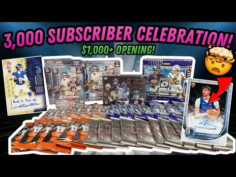 I Opened Over $1,000 Worth of Sports Cards For 3,000 Subscribers! 👀 🔥