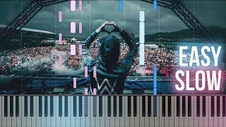Alan Walker - Faded | How To Play SLOW EASY Piano Tutorial + Sheets