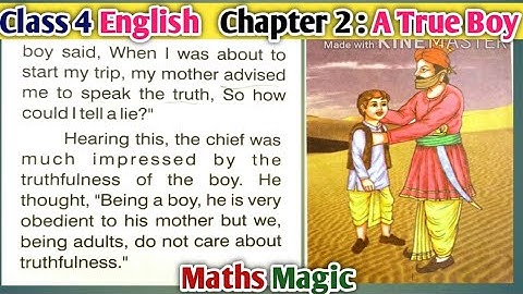 Class 4 English Reader Chapter 2 - A true boy