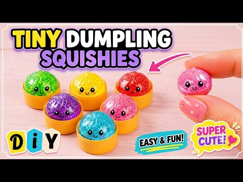 I make the World's Tiniest Dumpling Squishy at Home! 😱😳 Paper craft/ Easy craft ideas/ DIY