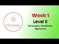 Week 1 - Data Types, Conditions, Operators - Level 0 - 2024 Round 2