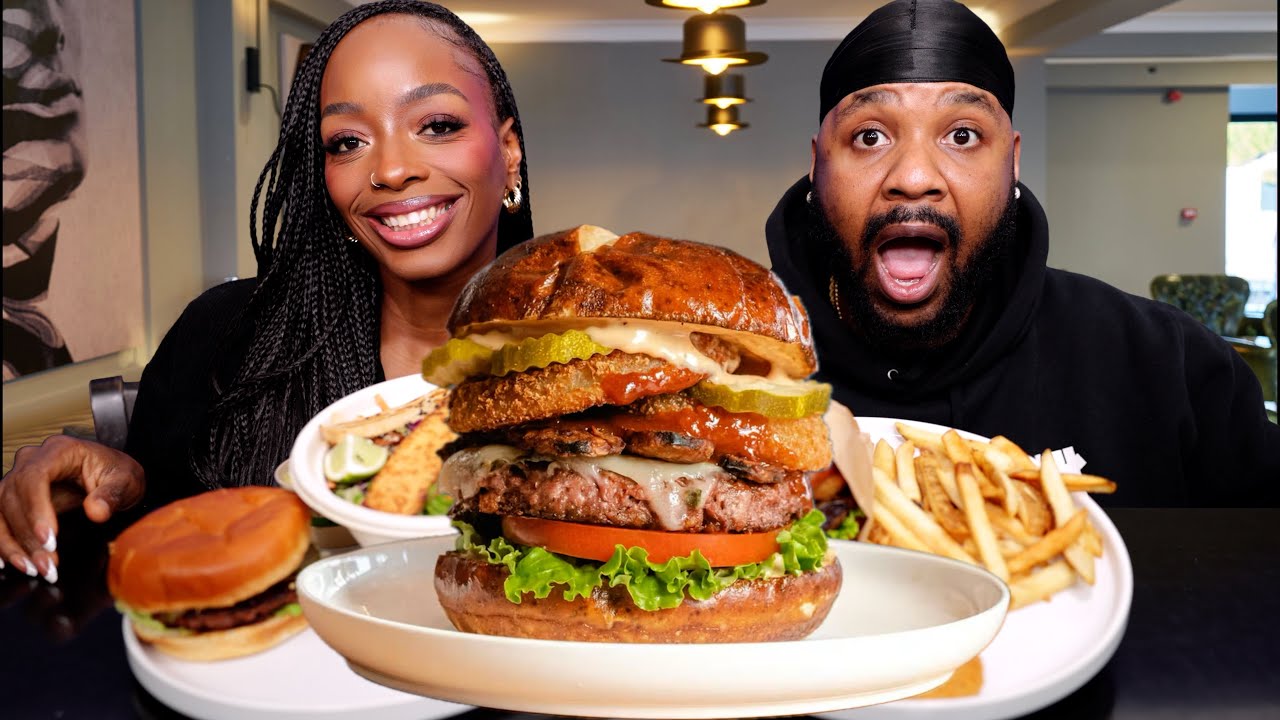 VEGGIE GRILL MAVERICK BURGER | MUKBANG