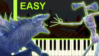Godzilla vs. Siren Head in real life - EASY Piano Tutorial