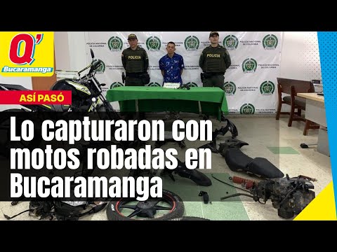 Lo capturaron con motos robadas en Bucaramanga