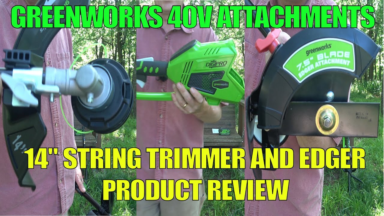 Greenworks String Trimmer & Edger attachment 40V GMAX 14Inch