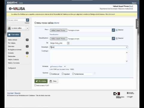 Manual eVALISA. Com crear una valisa electrònica?